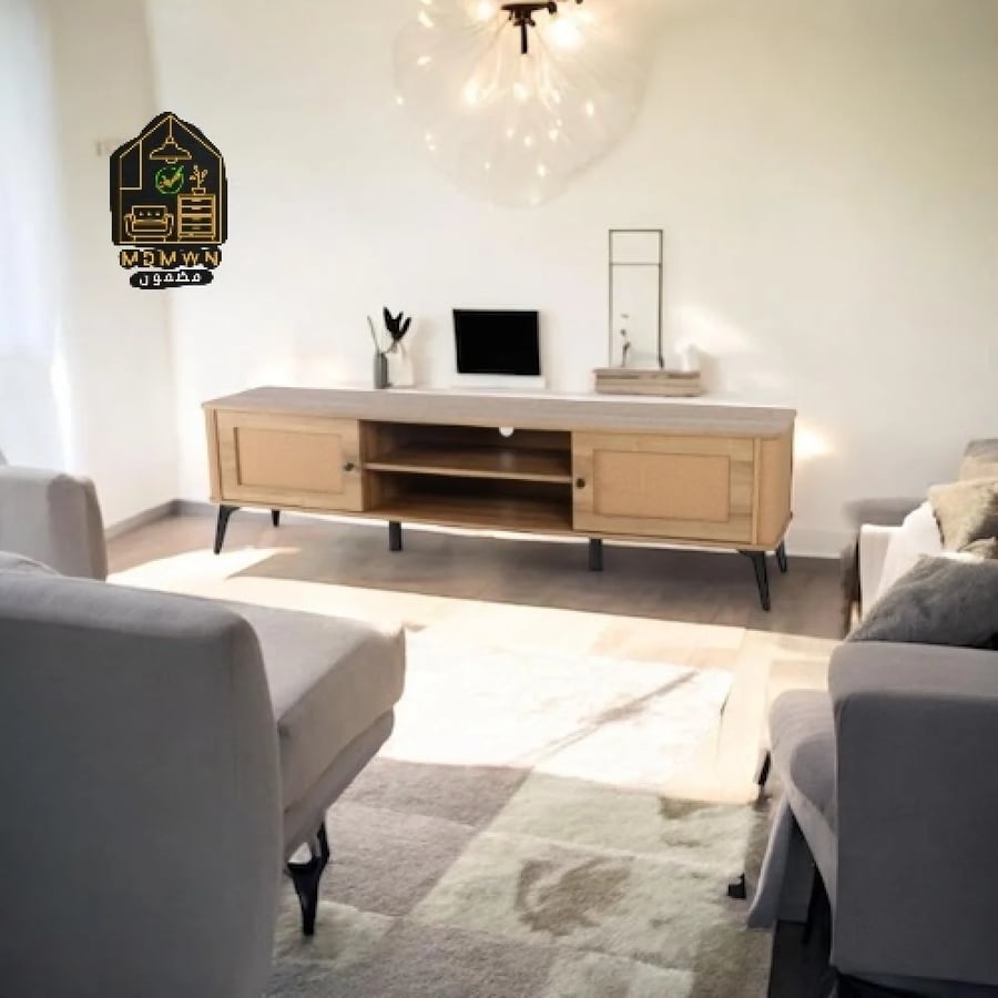 طاولة تلفزيون ( 50*40*180 ) سم لون خشبي