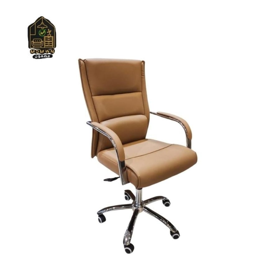 Luxury swivel chair designed from genuine leather