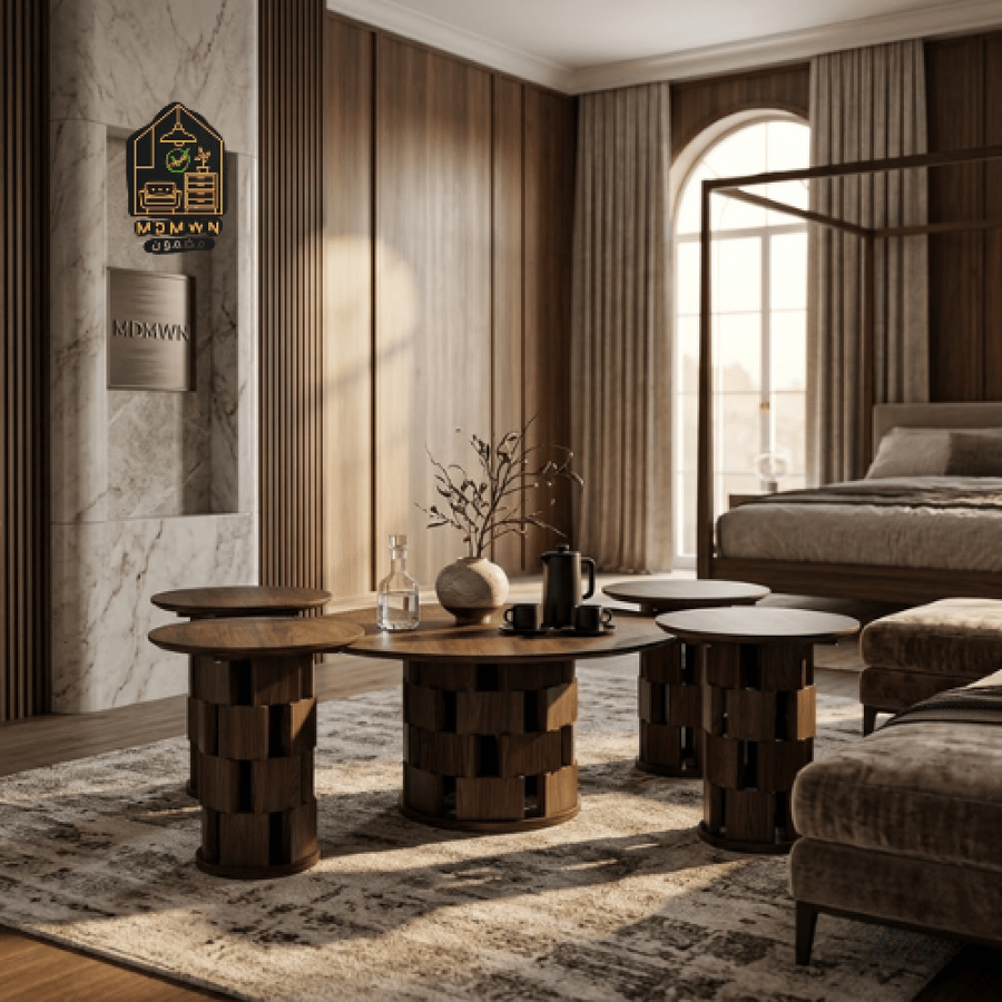 طقم طاولات شاي عدة الوان