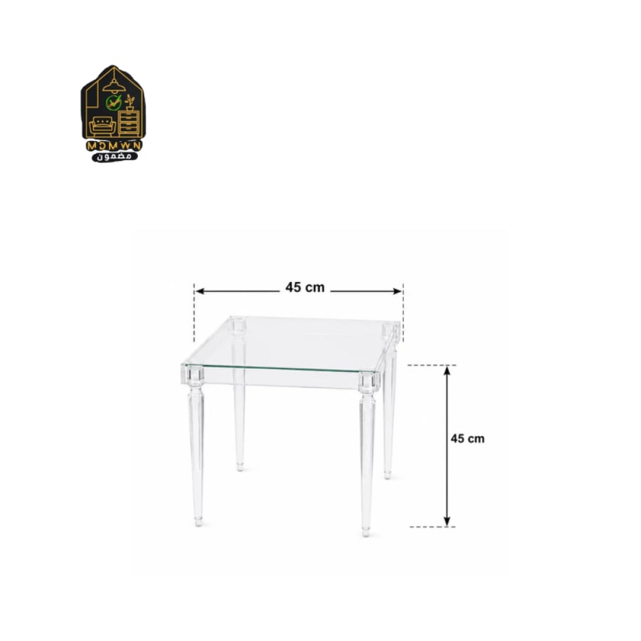 Square acrylic tea table set