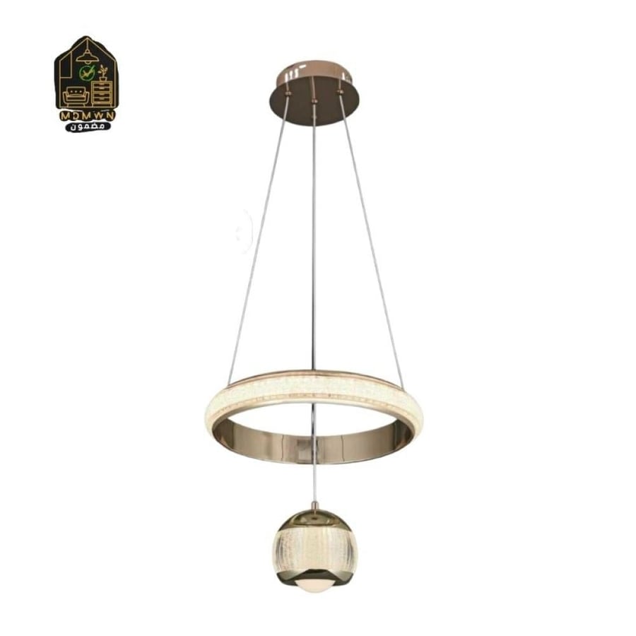Modern round gold chandelier