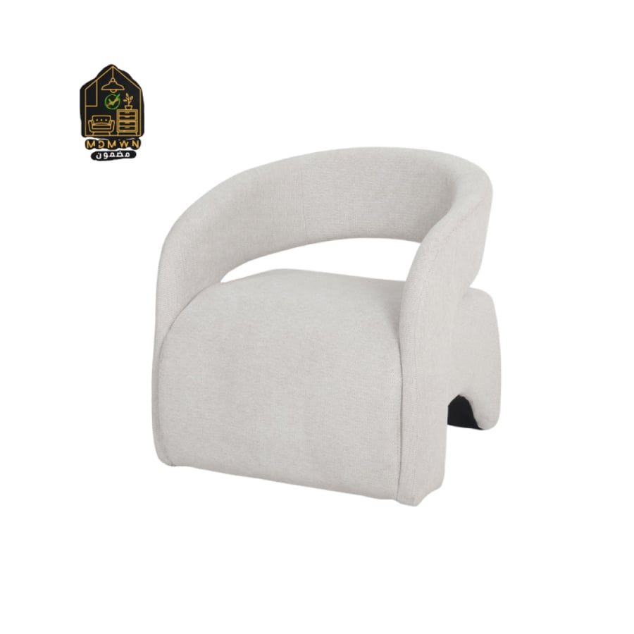 Single chair with a comfortable and distinctive curved design, orange color