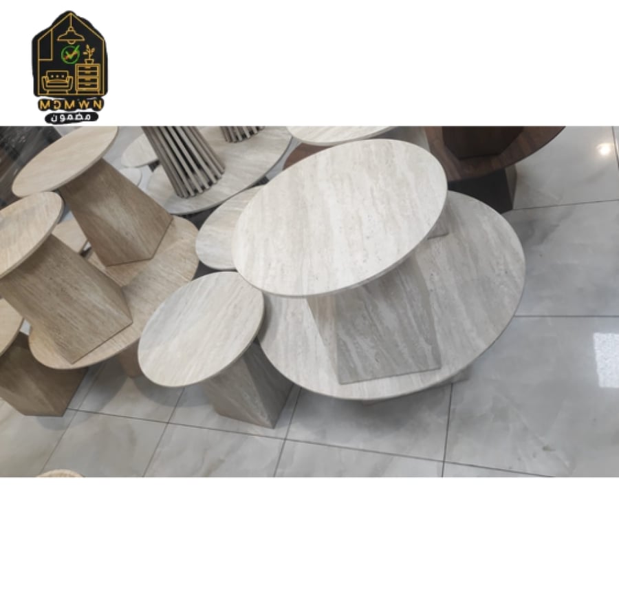 طقم طاولات شاي دائرية 5قطع