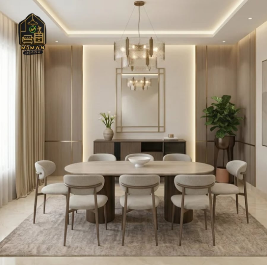 طقم طاولة طعام 8 كراسي متعددة الالوان