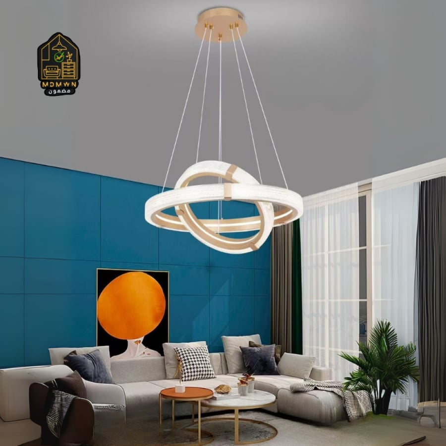 ثريا حلقات متداخلة بتصميم عصري - موديل فاخر