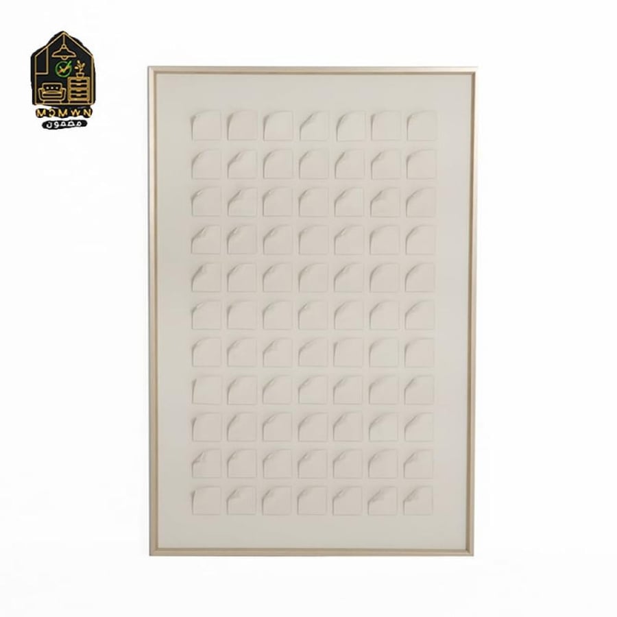 3D Curved Squares Art Wall Panel