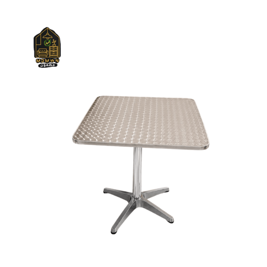 Aluminum cafe table with a fixed square or round base