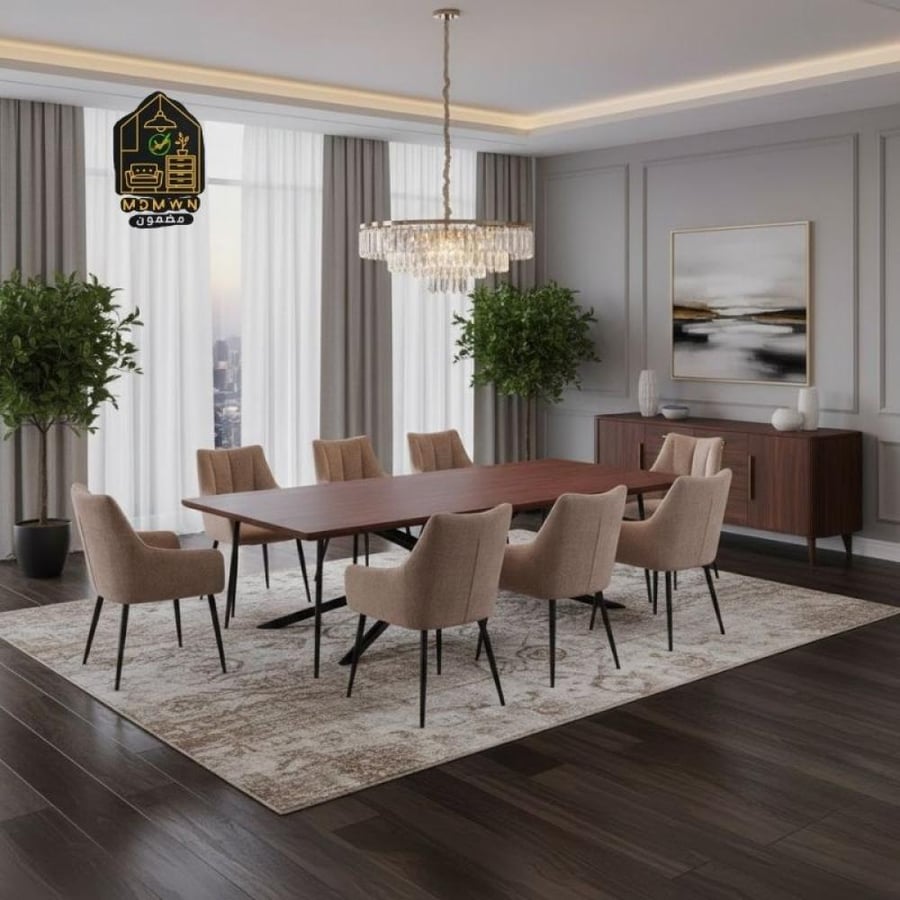 سفرة طعام خشب فاخرة الوان متعددة