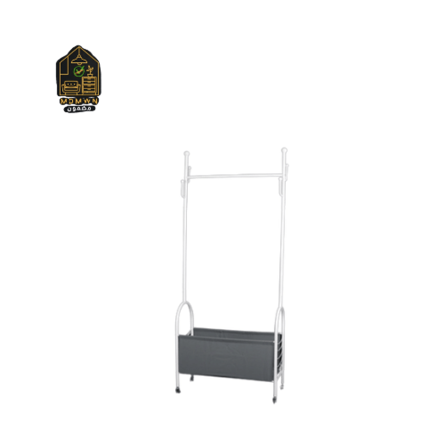 Hanger with basket, white, 60 cm