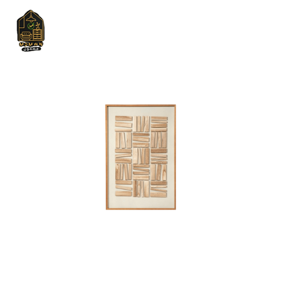 لوحة جدارية فنية بتصميم خشبي مميز 120 سم