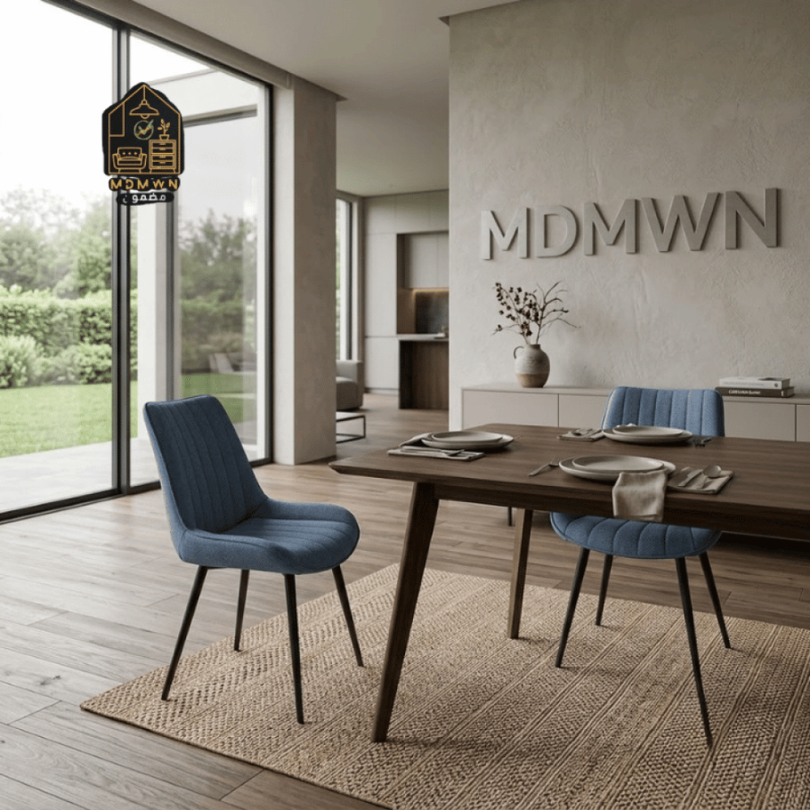 Comfortable, modern fabric dining chair