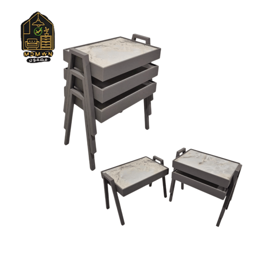 طقم طاولات خدمة تركي مدرج ثلاثي