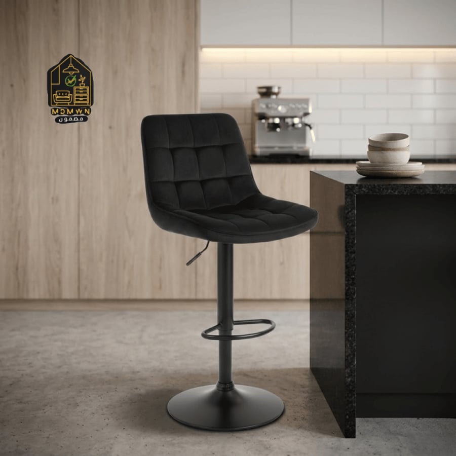 Modern upholstered bar stool in multiple colors