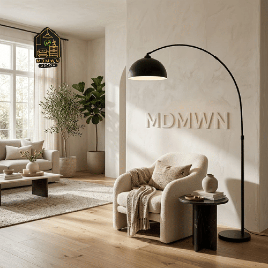 اباجورة ارضية مودرن بتصميم منحني
