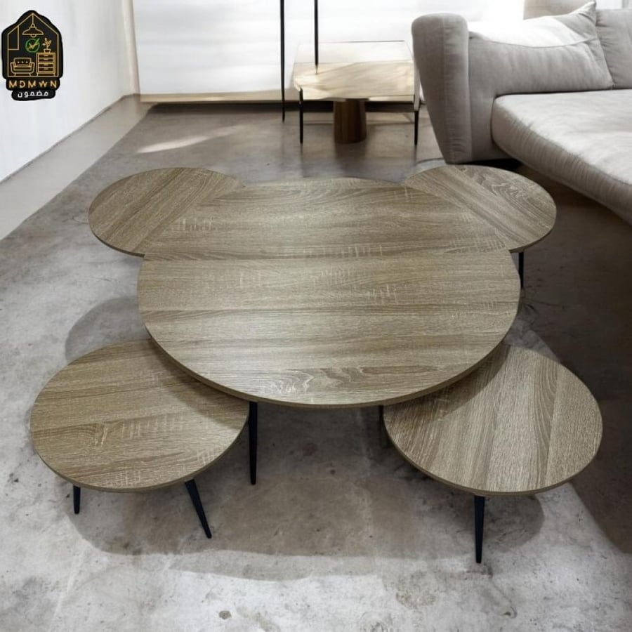 Modern design floor table with side tables