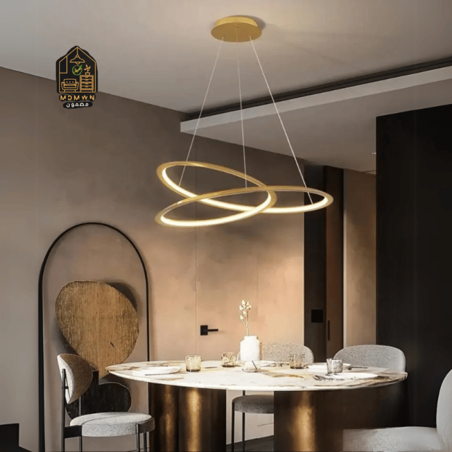 Modern bronze LED chandelier