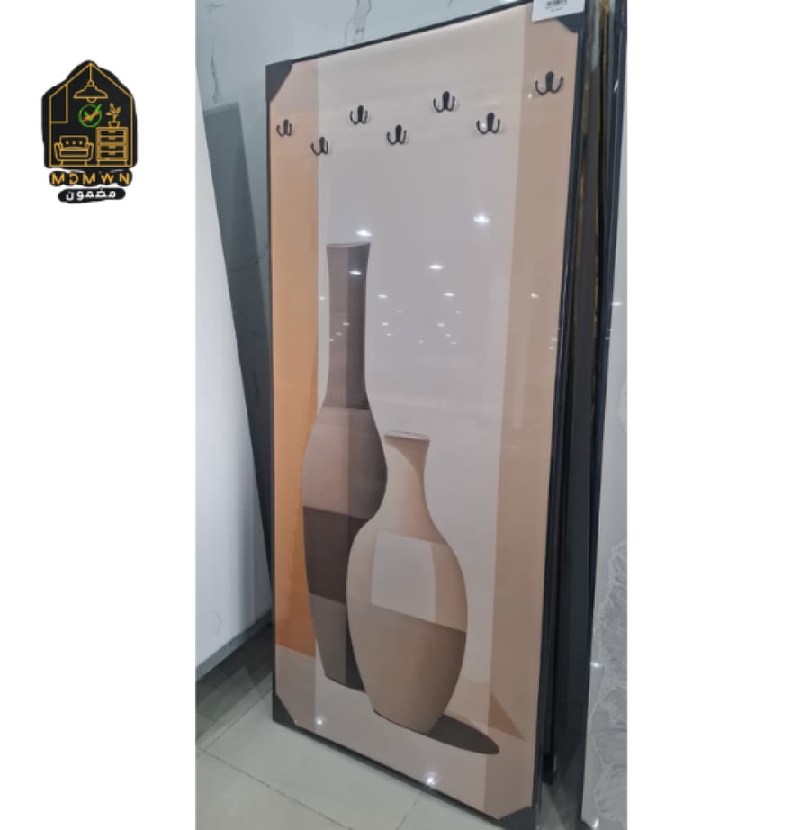 لوحة جدارية طولية بتصميم مزهريات