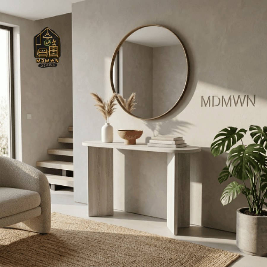 طاولة كونسول بيضاوية بتصميم عصري الوان عده