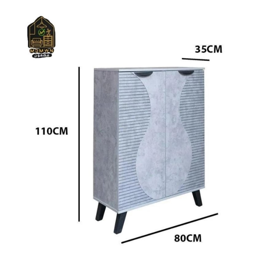 Modern TV table and shoe storage cabinet coordination set