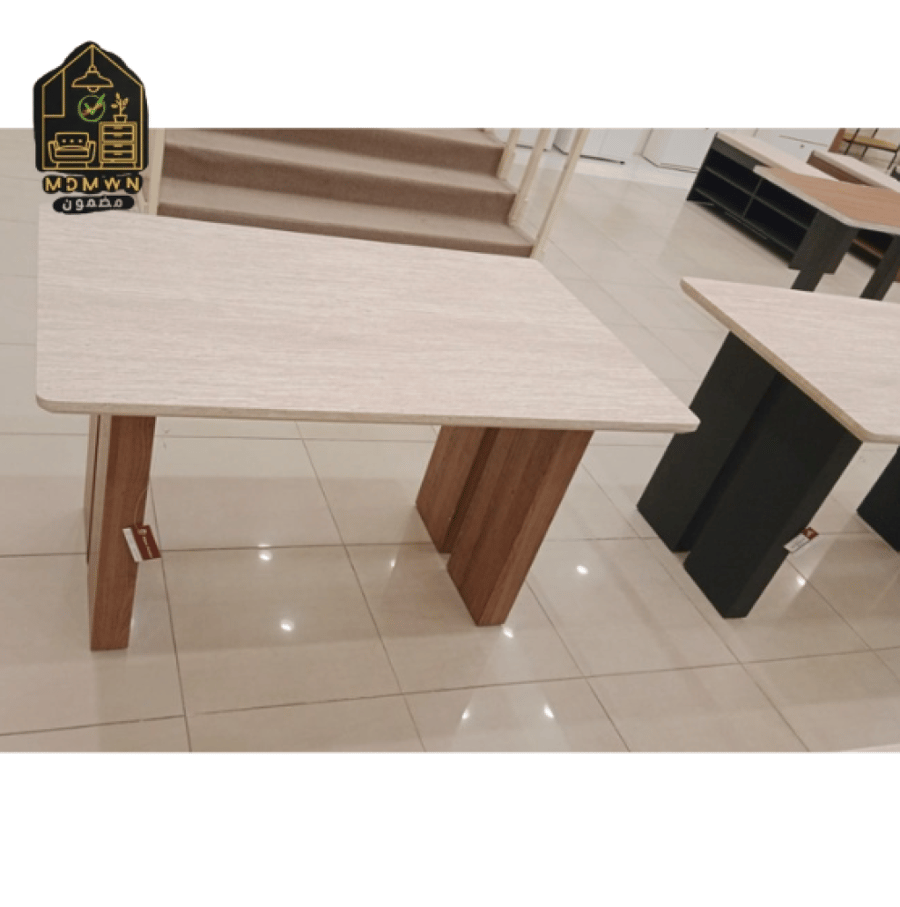 طاولة مودرن برجلين مزدوجتين خيارات عده