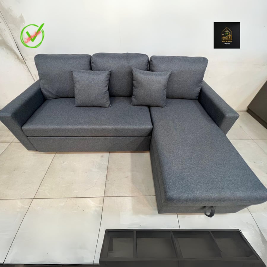 Tri-Color Adjustable Sofa Bed Navy Blue