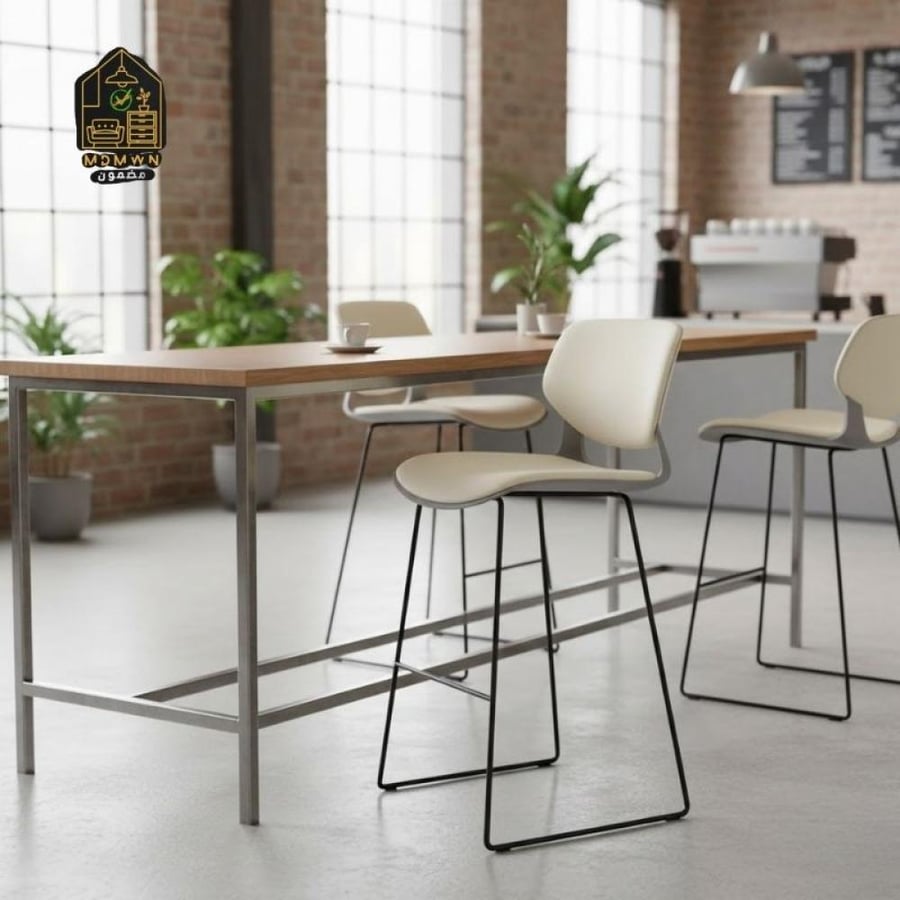 Modern white high bar stool