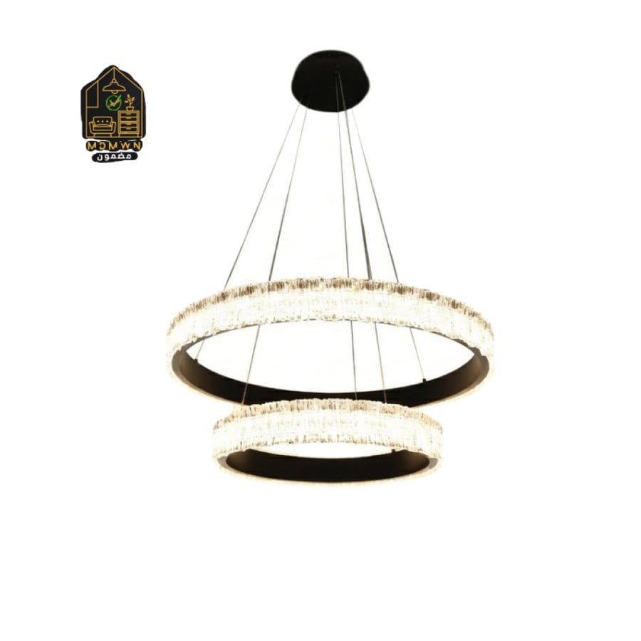 ثريا مودرن حلقات كريستال LED فاخرة مقاسات والوان