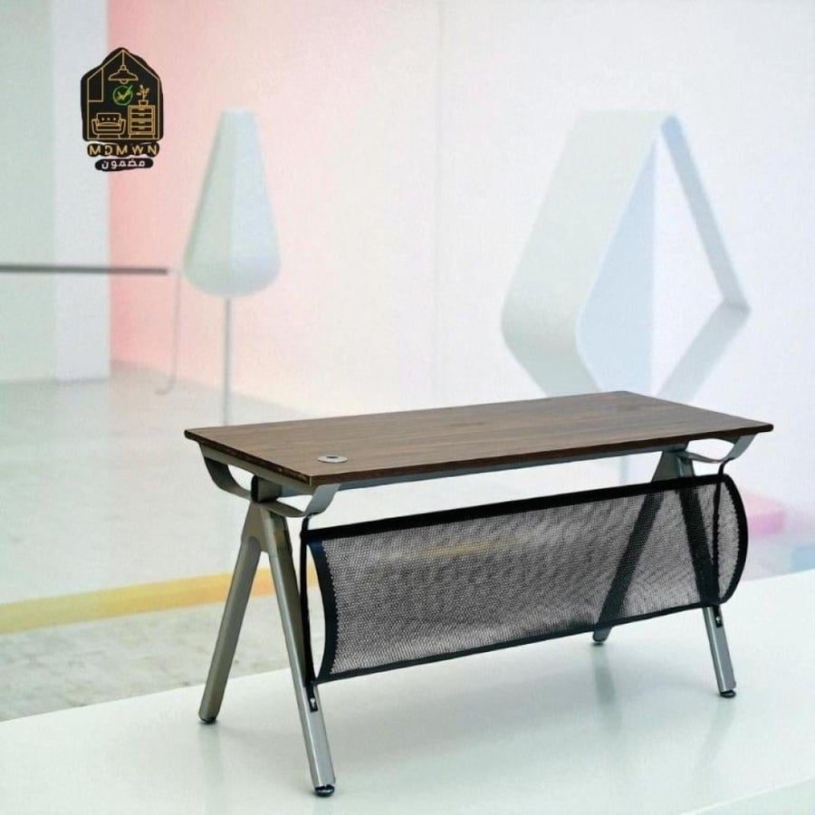 Iron desk with elegant wooden top