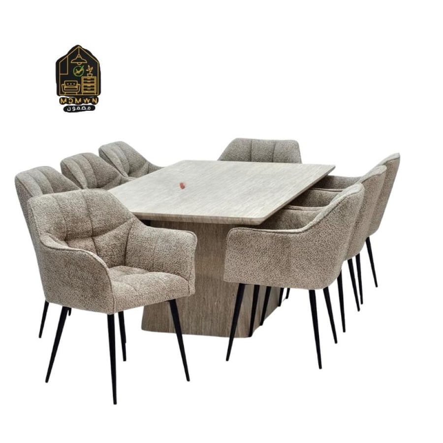 طاولة طعام 8 كراسي بتصميم فاخر وعصري