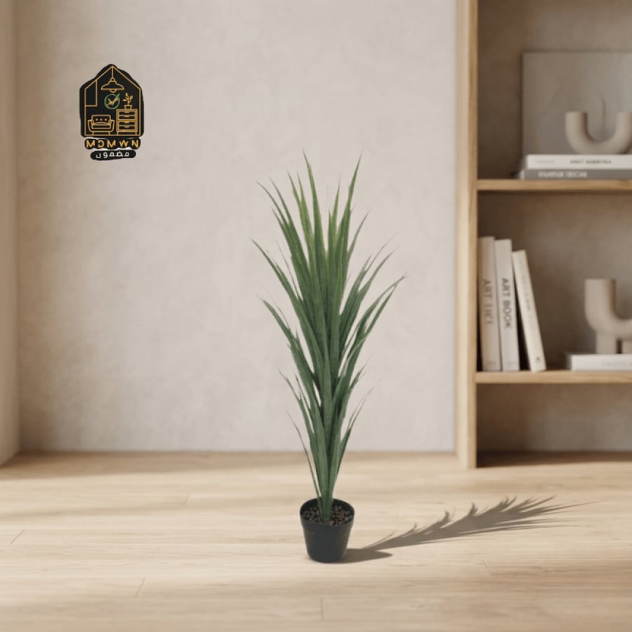 Modern artificial plant with green leaves