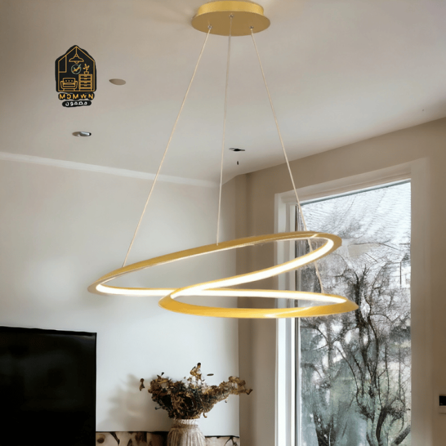 Modern bronze LED chandelier