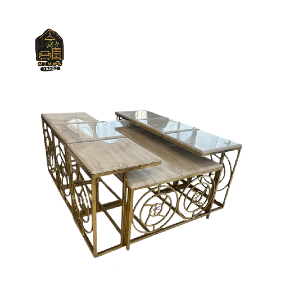 طقم طاولات بتصميم فاخر لونين