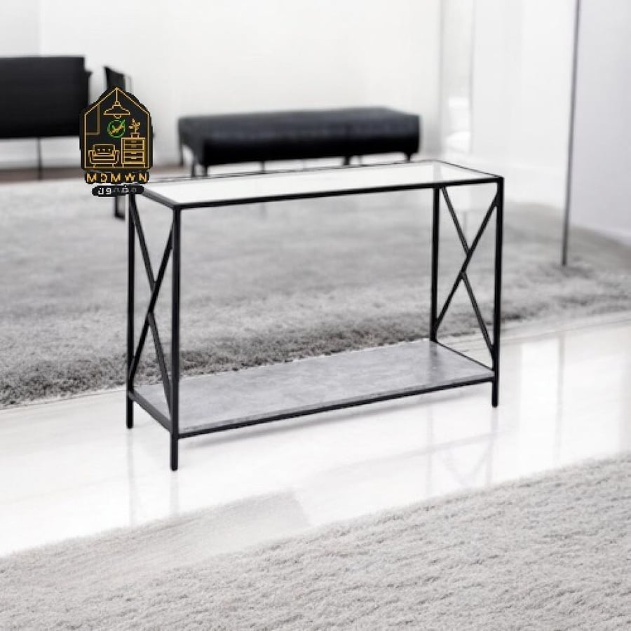 Modern front table with a glass touch