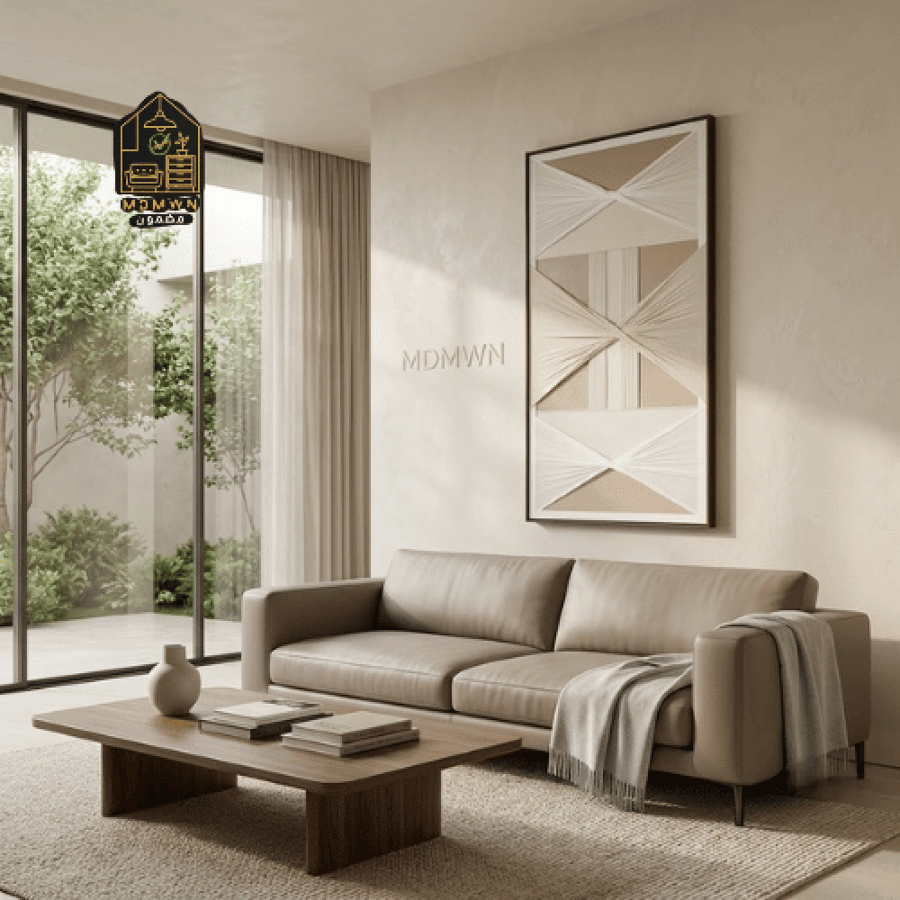 لوحة جدارية مودرن بتصميم هندسي 220 سم