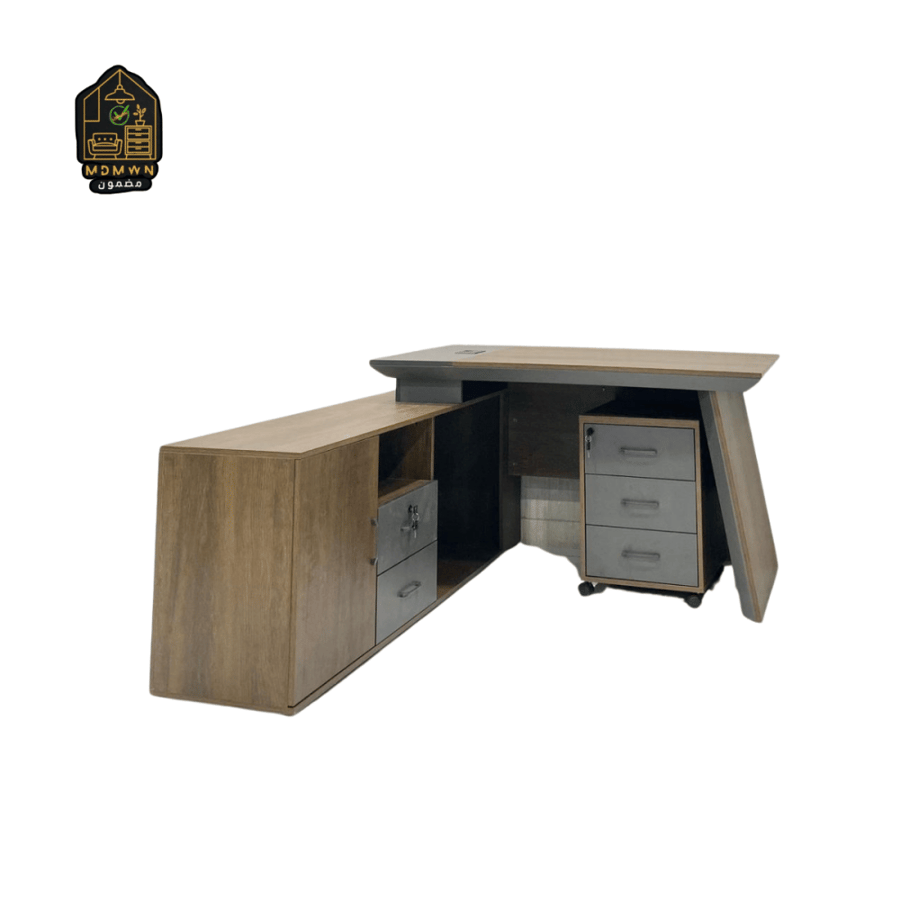 Modern corner management desk, 140 cm