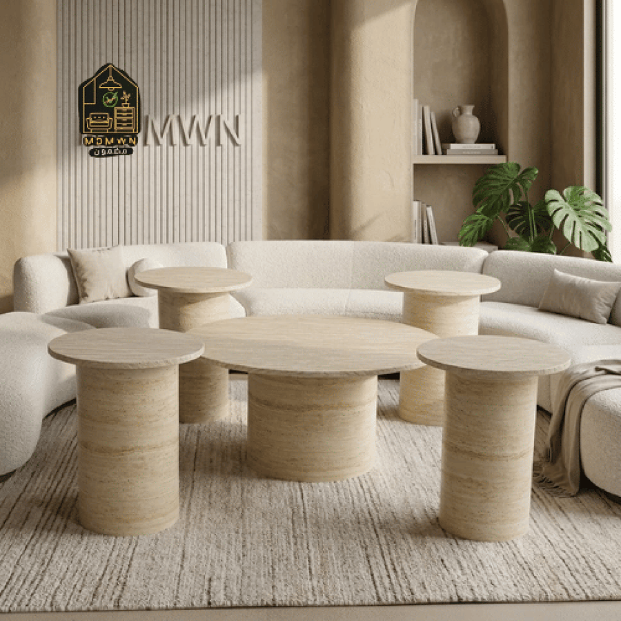 طقم طاولات شاي دائرية