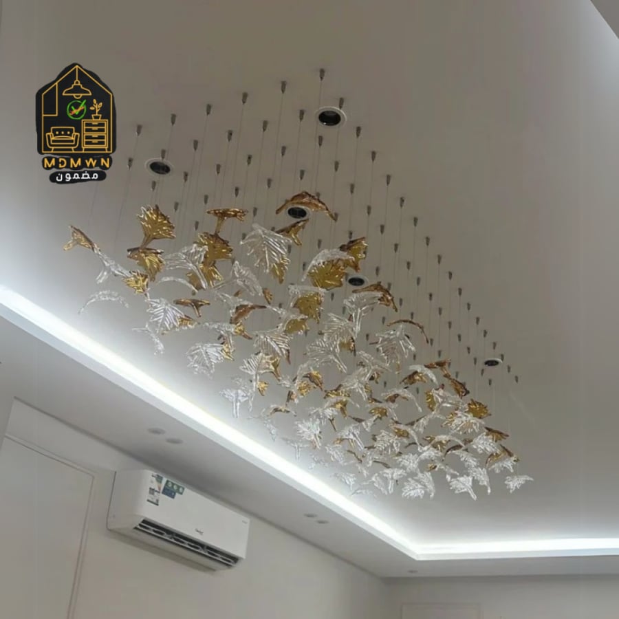 ثريا قزاز ورق شجر عدة الوان مقاس 180 * 80