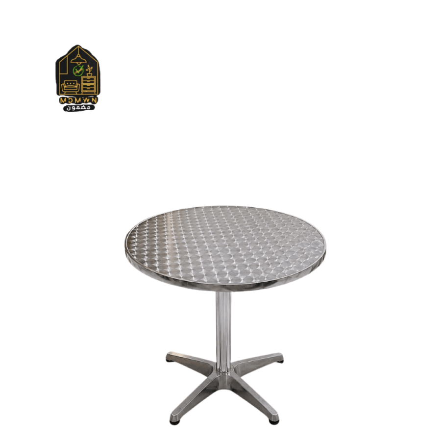Aluminum cafe table with a fixed square or round base
