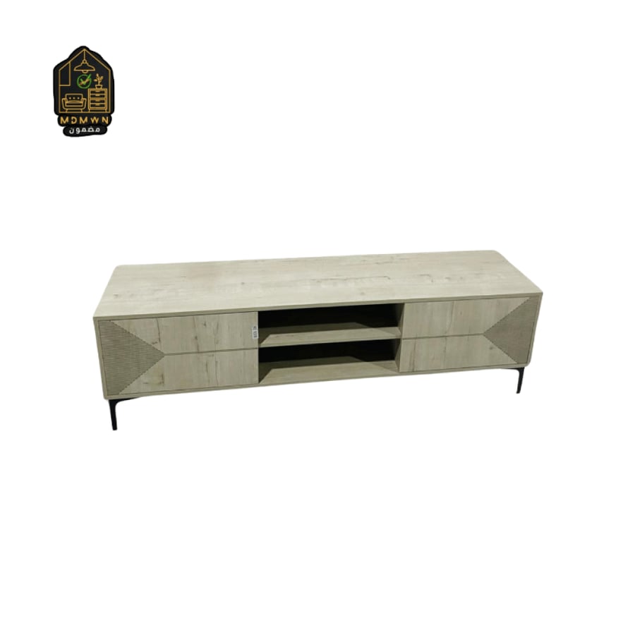 Vintage Line TV Table with Marble Design and Multicolor 160cm