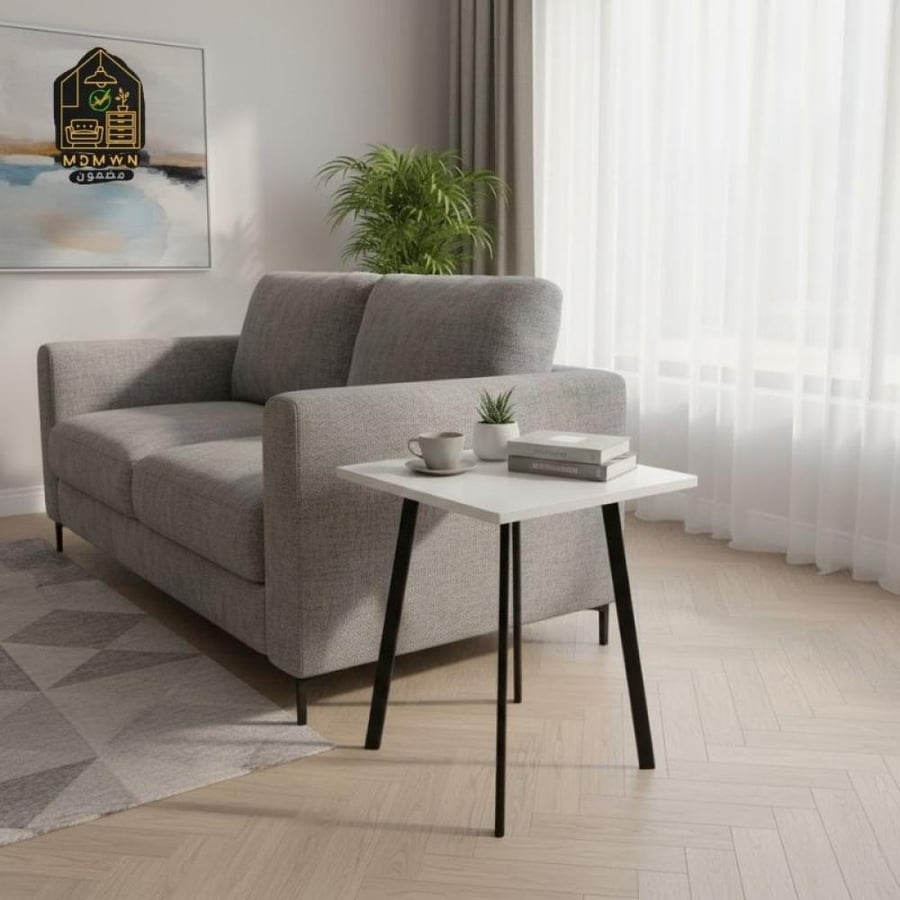 Multi-purpose side table, two colors: round and square