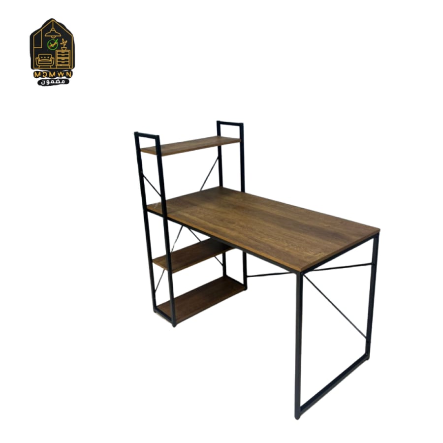 Modern wood and iron desk