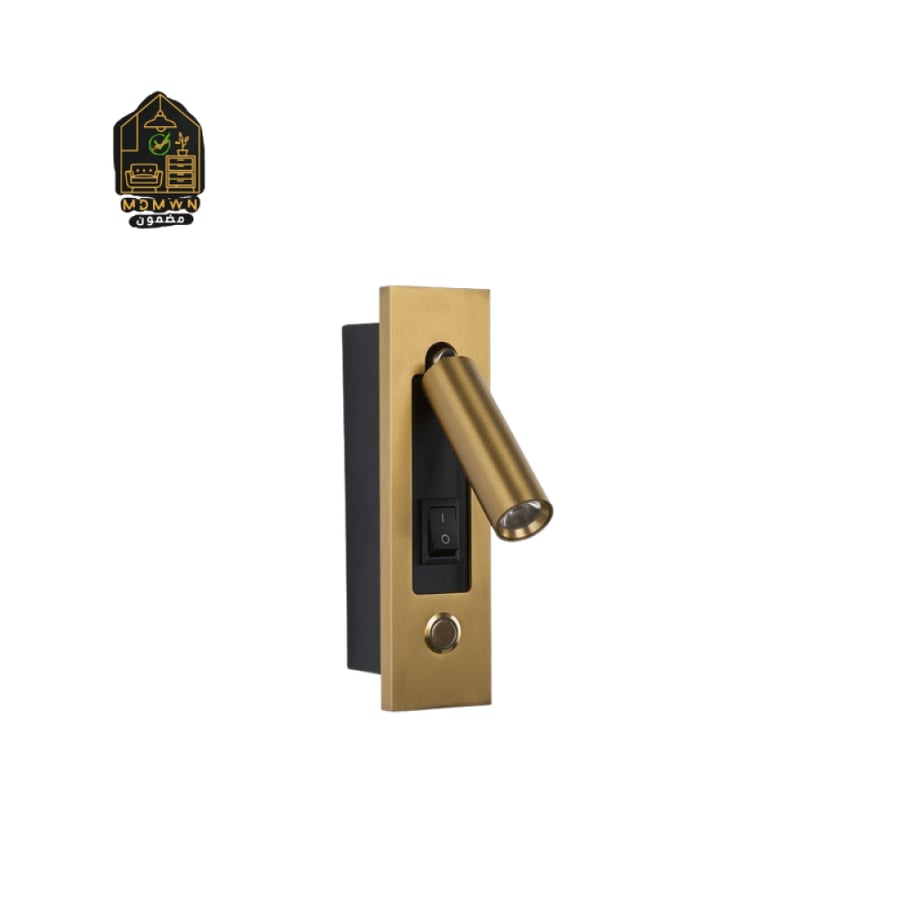Modern gold LED wall-mounted reading lamp
