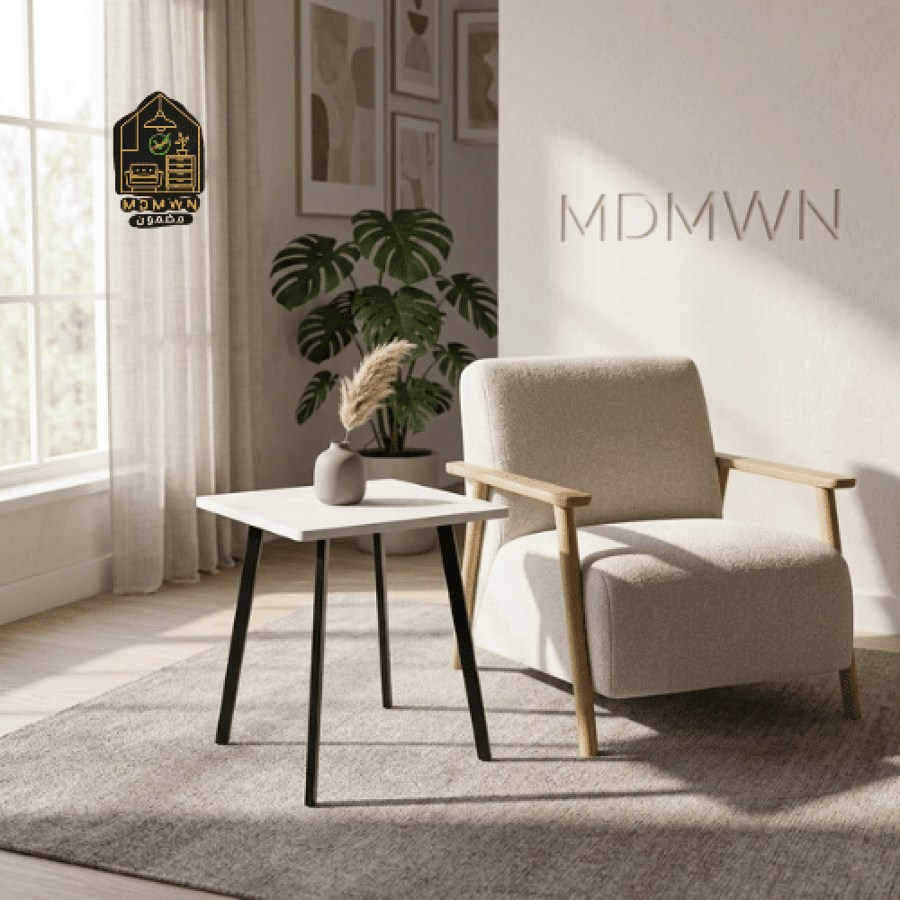 Multi-purpose side table, two colors: round and square