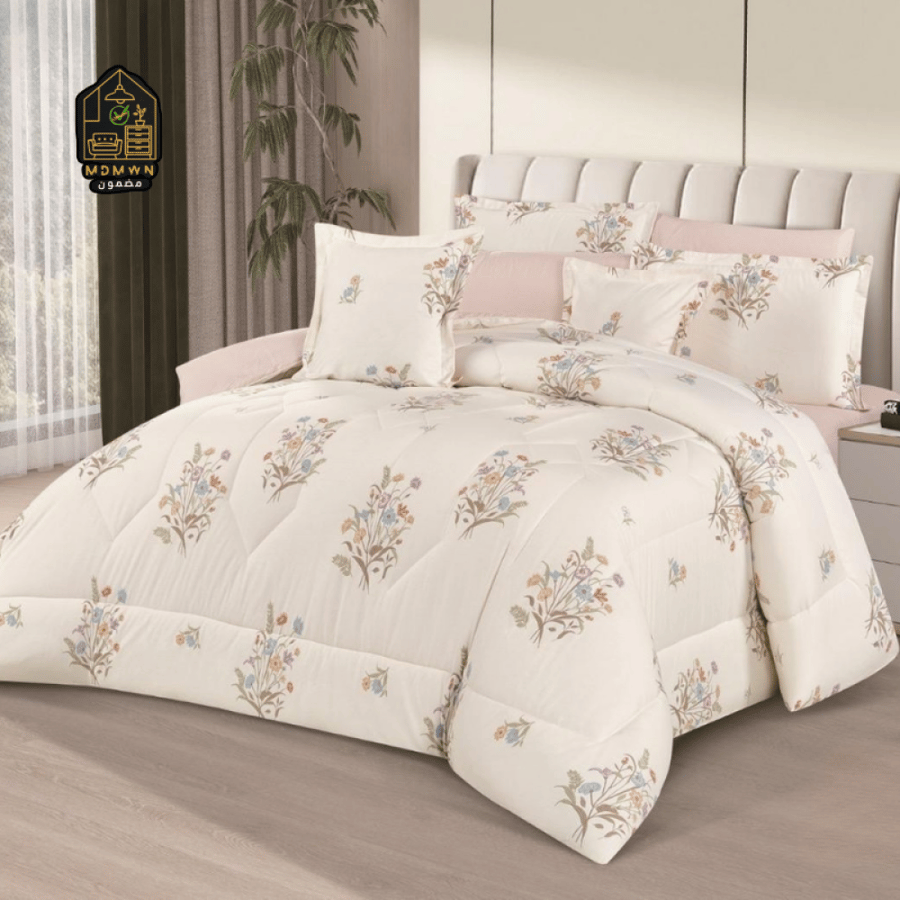 Two Chinese 100% cotton bedspreads with colorful floral design