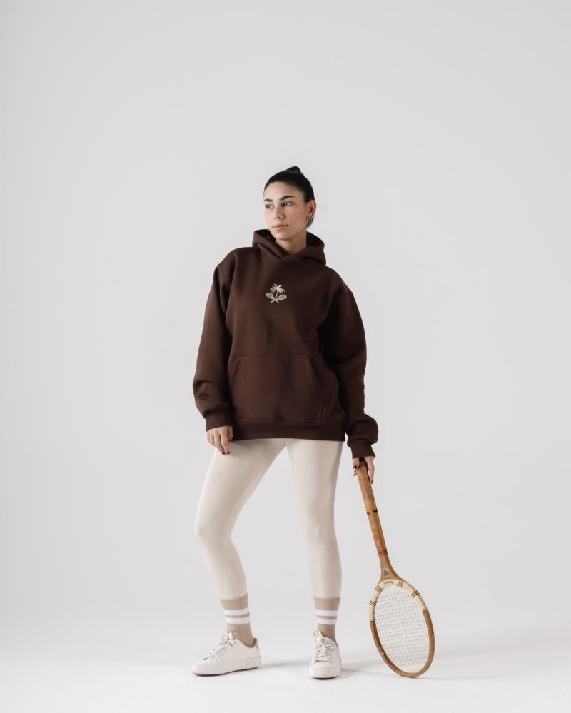 The Brown Courtside Comfort Hoodie  - هودي