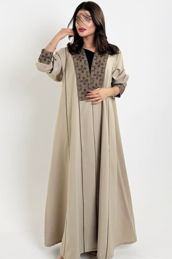 Soft embroidered crepe