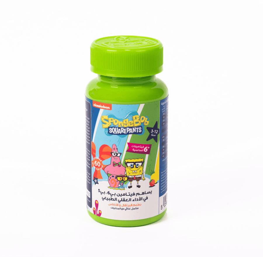 SpongeBob Brain Formula Vitamin B6 & B5 60 Tablets