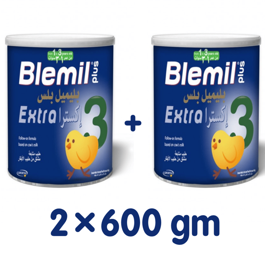 بليميل بلس إكسترا 3  حليب أطفال عرض 2×600 غرام  1-3 سنوات