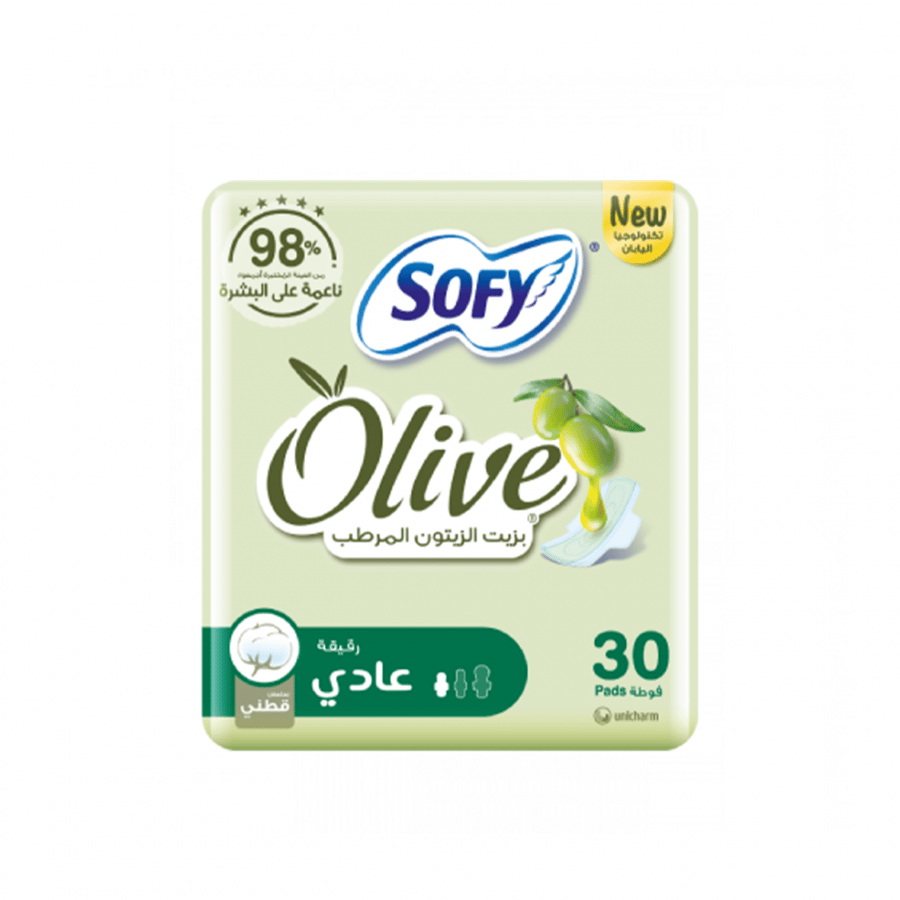 Sofy Olive Slim Regular Sanitary Pads 23 cm with Wings 30 Pads