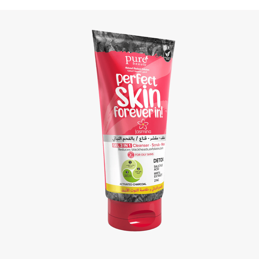 Jasmina 3in1 Gel with charcoal Anti Blackhead 150ml